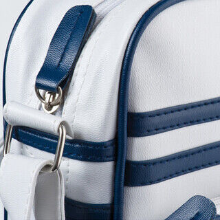 Handbag with blue stripes 2. picture